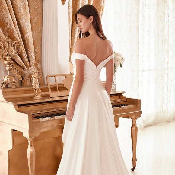Cindy Collection 1729 Off Shoulder Slit Leg Dress main image 0